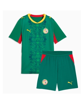 Billige Fotballdrakt Senegal Replika Bortedraktsett Barn VM 2026 Kortermet (med bukser)